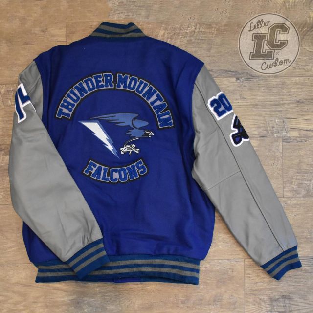 White Leather & Royal Blue Wool Zipper Hood Letter Jacket - LetterCustom®  Custom Varsity Apparel